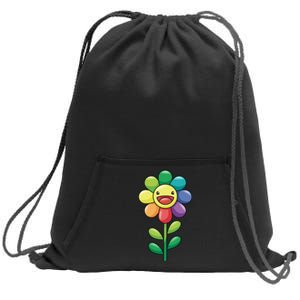 Happy Sunflower Sweatshirt Cinch Pack Bag