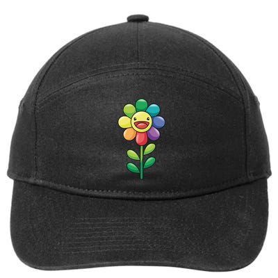 Happy Sunflower 7-Panel Snapback Hat