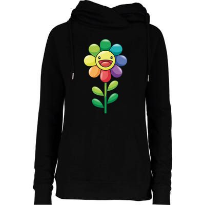 Happy Sunflower Womens Funnel Neck Pullover Hood