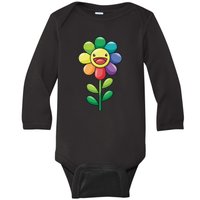 Happy Sunflower Baby Long Sleeve Bodysuit