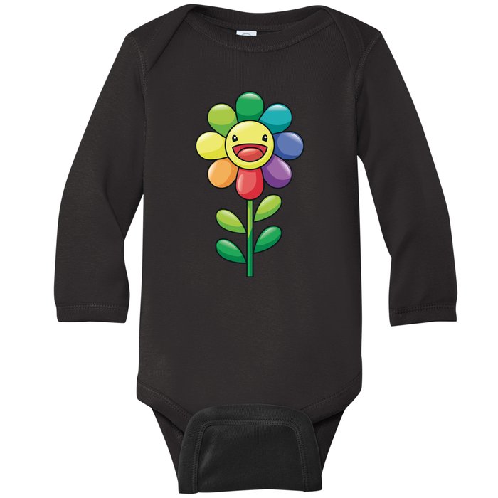 Happy Sunflower Baby Long Sleeve Bodysuit