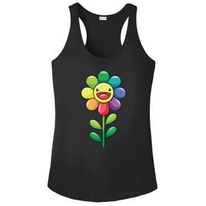 Happy Sunflower Ladies PosiCharge Competitor Racerback Tank