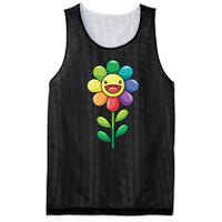 Happy Sunflower Mesh Reversible Basketball Jersey Tank