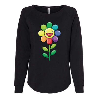 Happy Sunflower Womens California Wash Sweatshirt