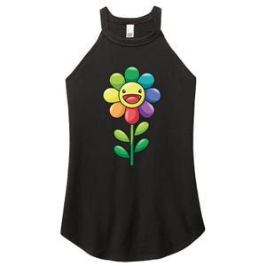 Happy Sunflower Women's Perfect Tri Rocker Tank