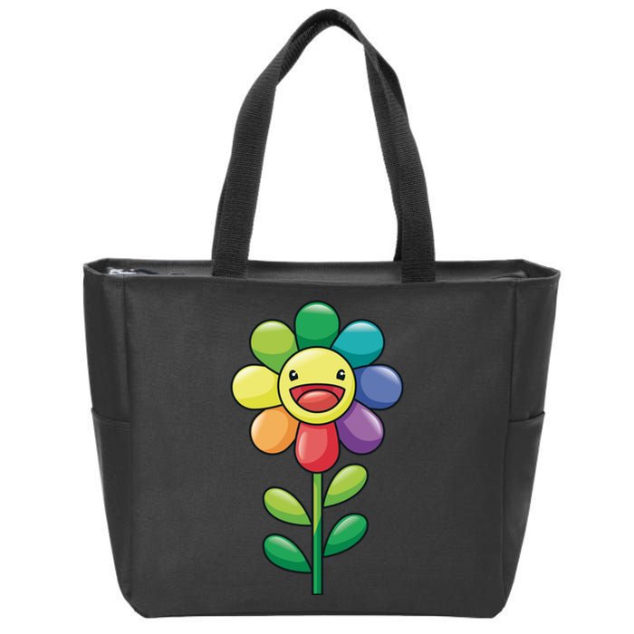 Happy Sunflower Zip Tote Bag