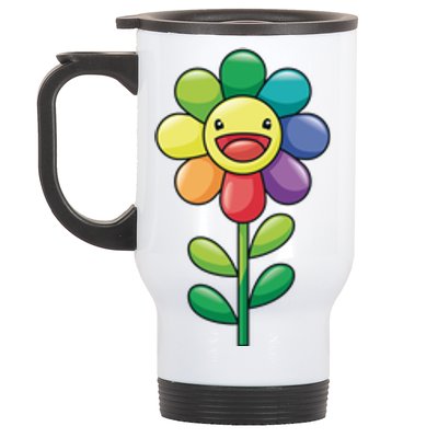 Happy Sunflower Stainless Steel Travel Mug