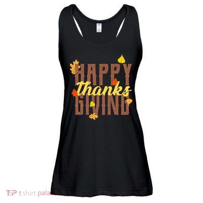 Happy Thanksgiving Ladies Essential Flowy Tank