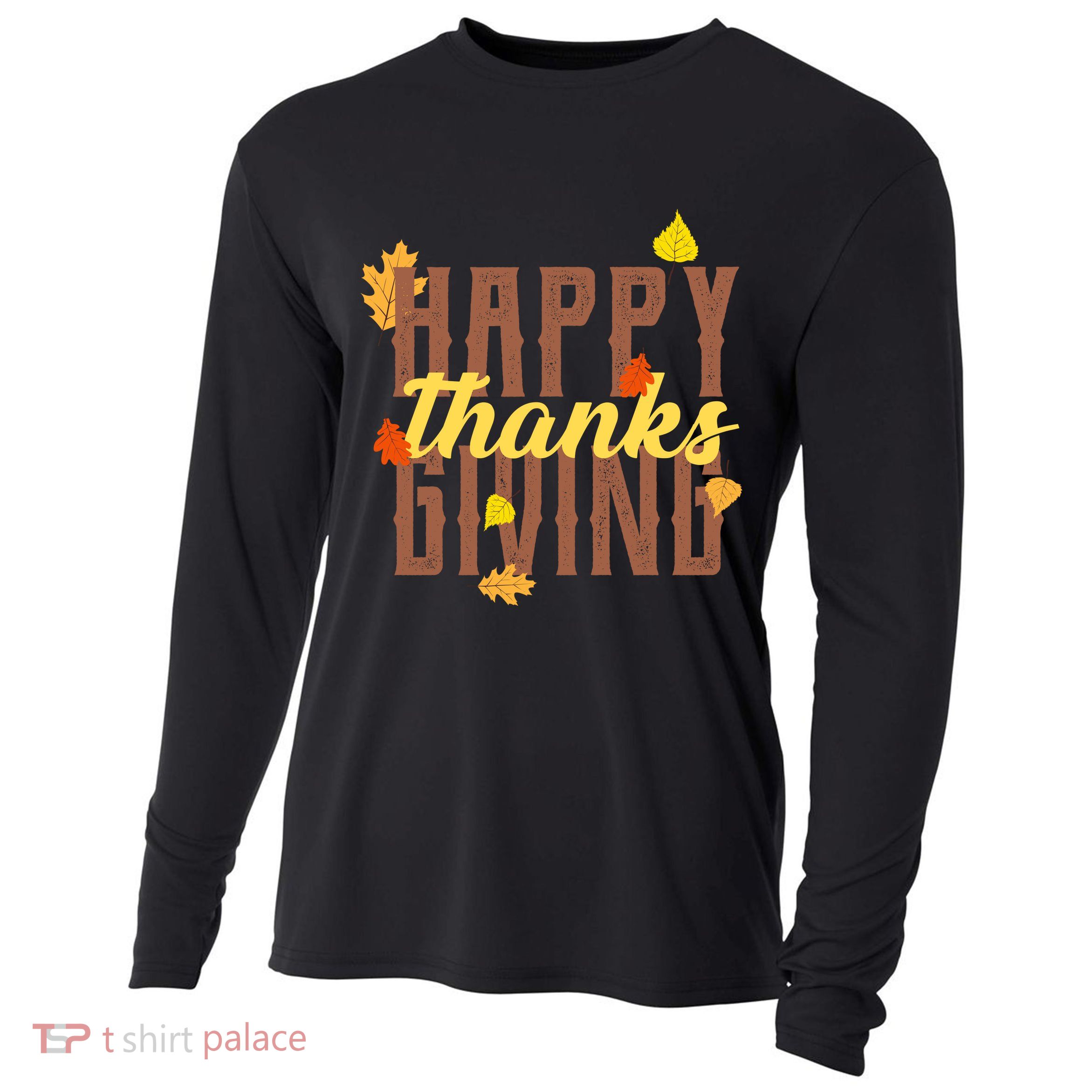 Happy Thanksgiving Cooling Performance Long Sleeve Crew