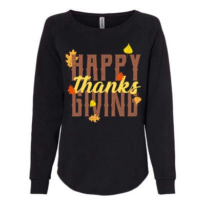 Happy Thanksgiving Womens California Wash Sweatshirt