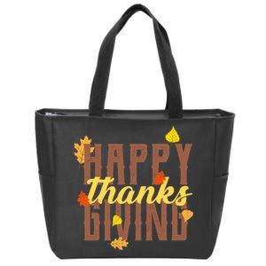 Happy Thanksgiving Zip Tote Bag