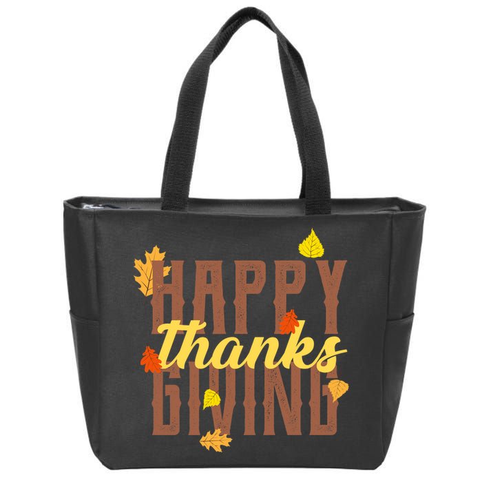 Happy Thanksgiving Zip Tote Bag