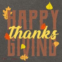 Happy Thanksgiving Cotton Canvas Backpack