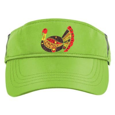 Happy Thanksgiving Day Turkey Adult Drive Performance Visor