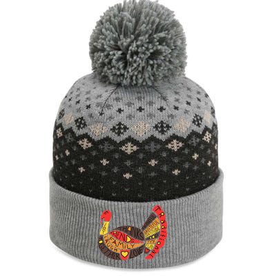 Happy Thanksgiving Day Turkey The Baniff Cuffed Pom Beanie