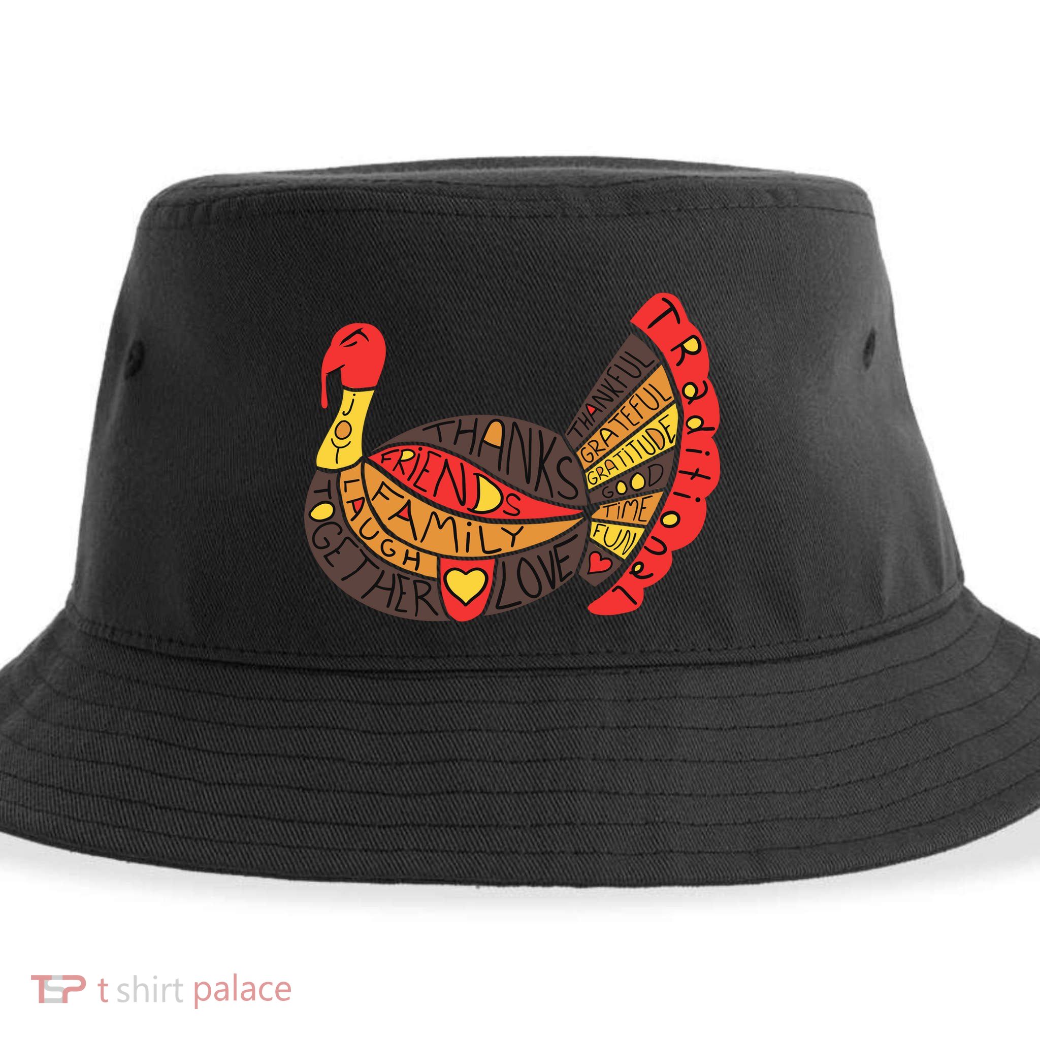 Happy Thanksgiving Day Turkey Sustainable Bucket Hat