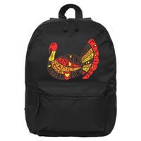 Happy Thanksgiving Day Turkey 16 in Basic Backpack