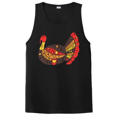 Happy Thanksgiving Day Turkey PosiCharge Competitor Tank