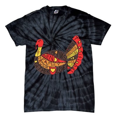Happy Thanksgiving Day Turkey Tie-Dye T-Shirt