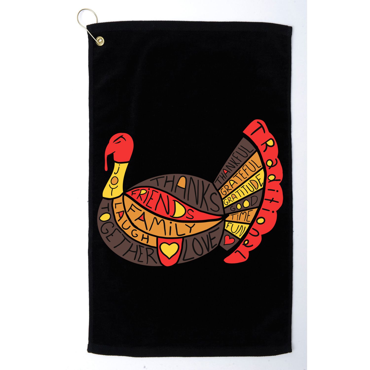 Happy Thanksgiving Day Turkey Golf Towel