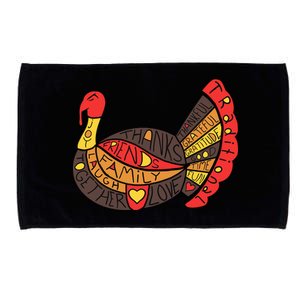 Happy Thanksgiving Day Turkey Microfiber Hand Towel