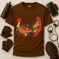 Happy Thanksgiving Day Turkey Cooling Performance Crew T-Shirt