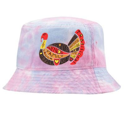 Happy Thanksgiving Day Turkey Tie-Dyed Bucket Hat