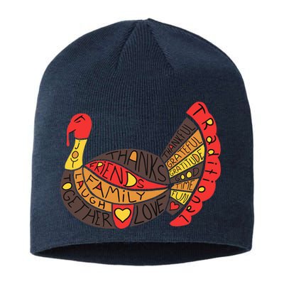 Happy Thanksgiving Day Turkey Sustainable Beanie