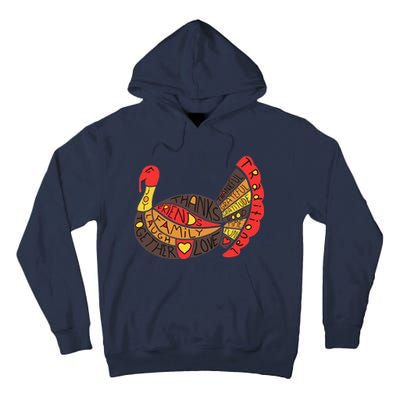 Happy Thanksgiving Day Turkey Tall Hoodie