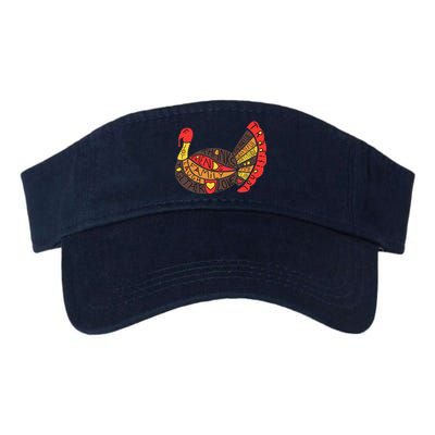 Happy Thanksgiving Day Turkey Valucap Bio-Washed Visor