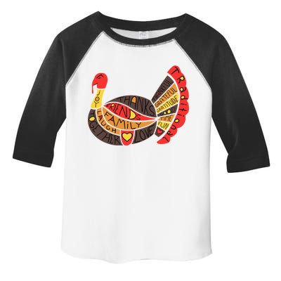 Happy Thanksgiving Day Turkey Toddler Fine Jersey T-Shirt