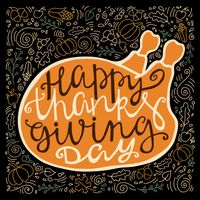Happy Thanksgiving Day Turkey Pumpkin Logo Bucket Hat