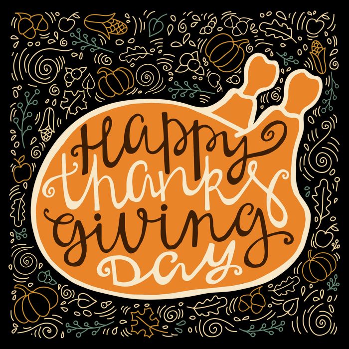 Happy Thanksgiving Day Turkey Pumpkin Logo Bucket Hat