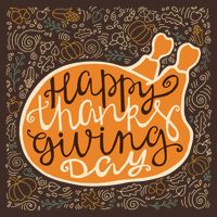 Happy Thanksgiving Day Turkey Pumpkin Logo Beanie