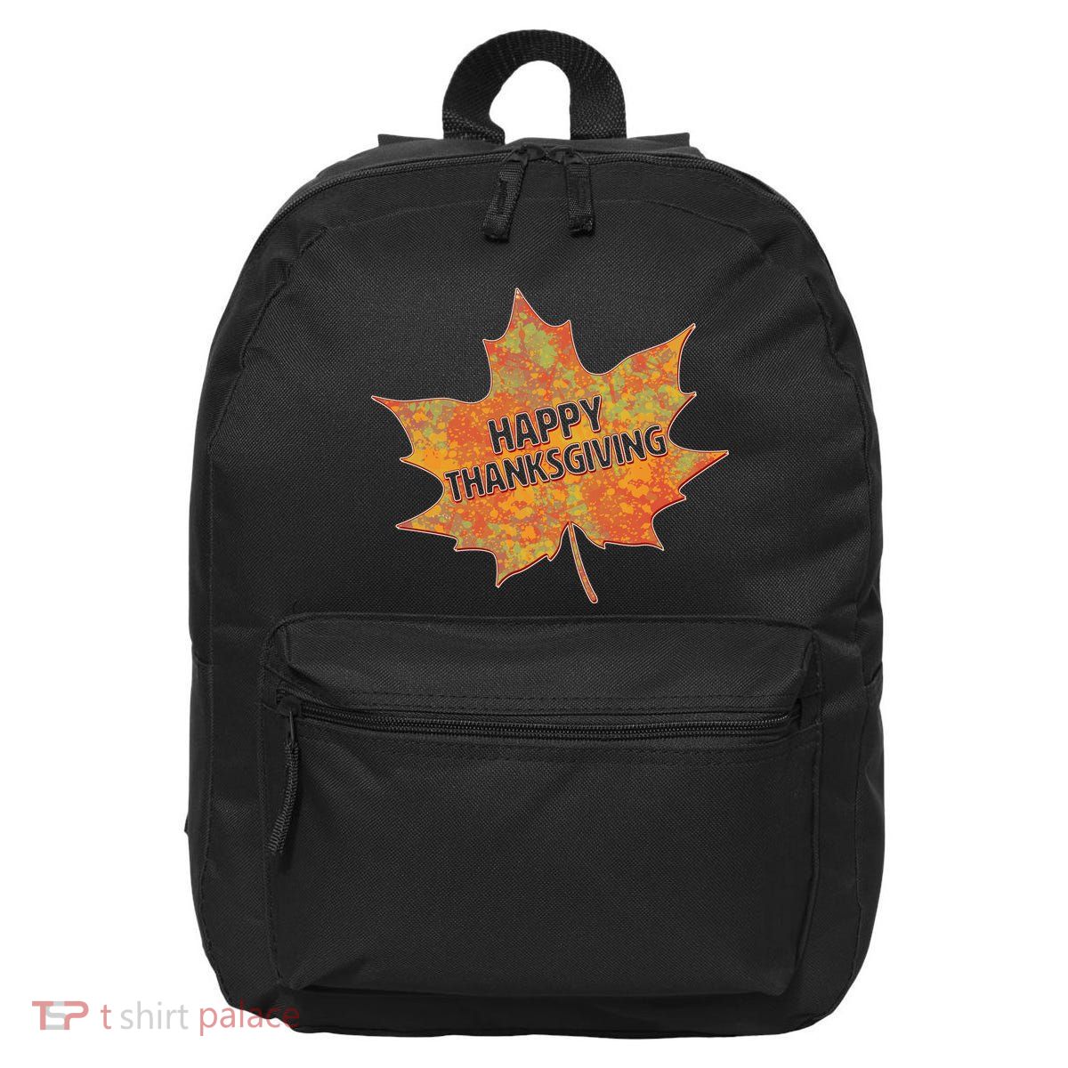 Happy Thanksgiving Fall Leaf 16 in Basic Backpack