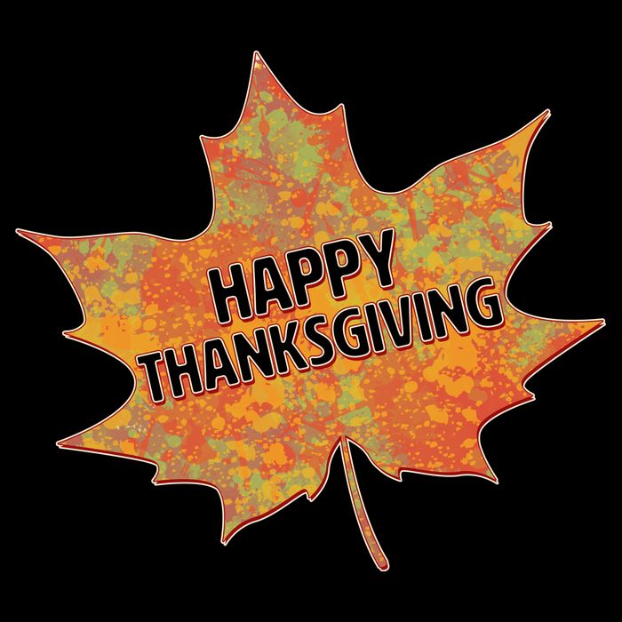 Happy Thanksgiving Fall Leaf Wool Snapback Cap