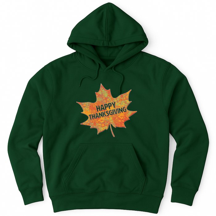 Happy Thanksgiving Fall Leaf Hoodie