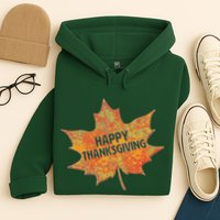 Happy Thanksgiving Fall Leaf Hoodie