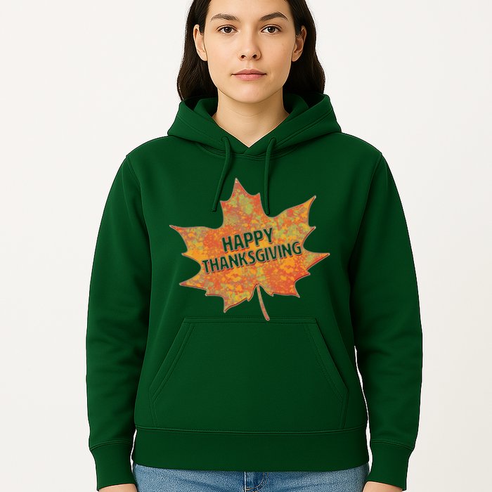 Happy Thanksgiving Fall Leaf Hoodie