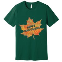 Happy Thanksgiving Fall Leaf Premium T-Shirt