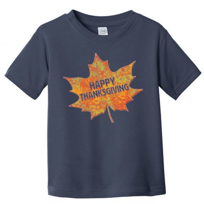 Happy Thanksgiving Fall Leaf Toddler T-Shirt