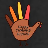 Happy Thanksgiving Hand Turkey 7 Panel Mesh Trucker Snapback Hat