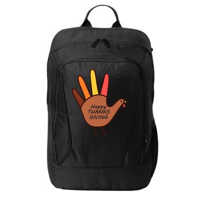 Happy Thanksgiving Hand Turkey City Backpack