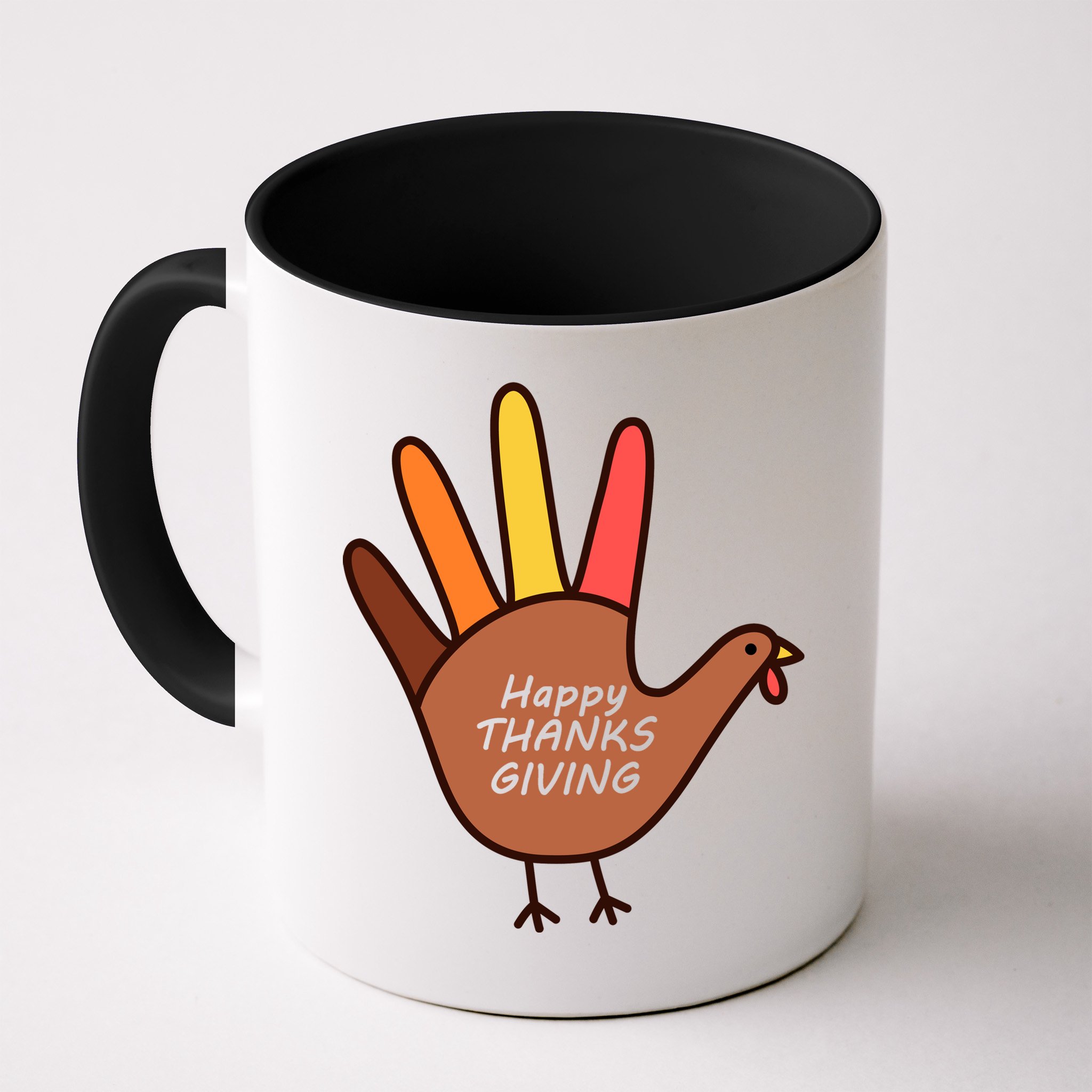 Happy Thanksgiving Hand Turkey Mug