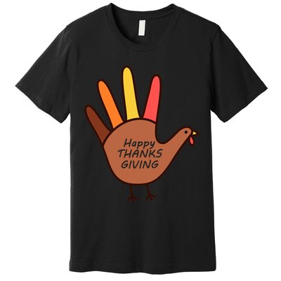 Happy Thanksgiving Hand Turkey Premium T-Shirt