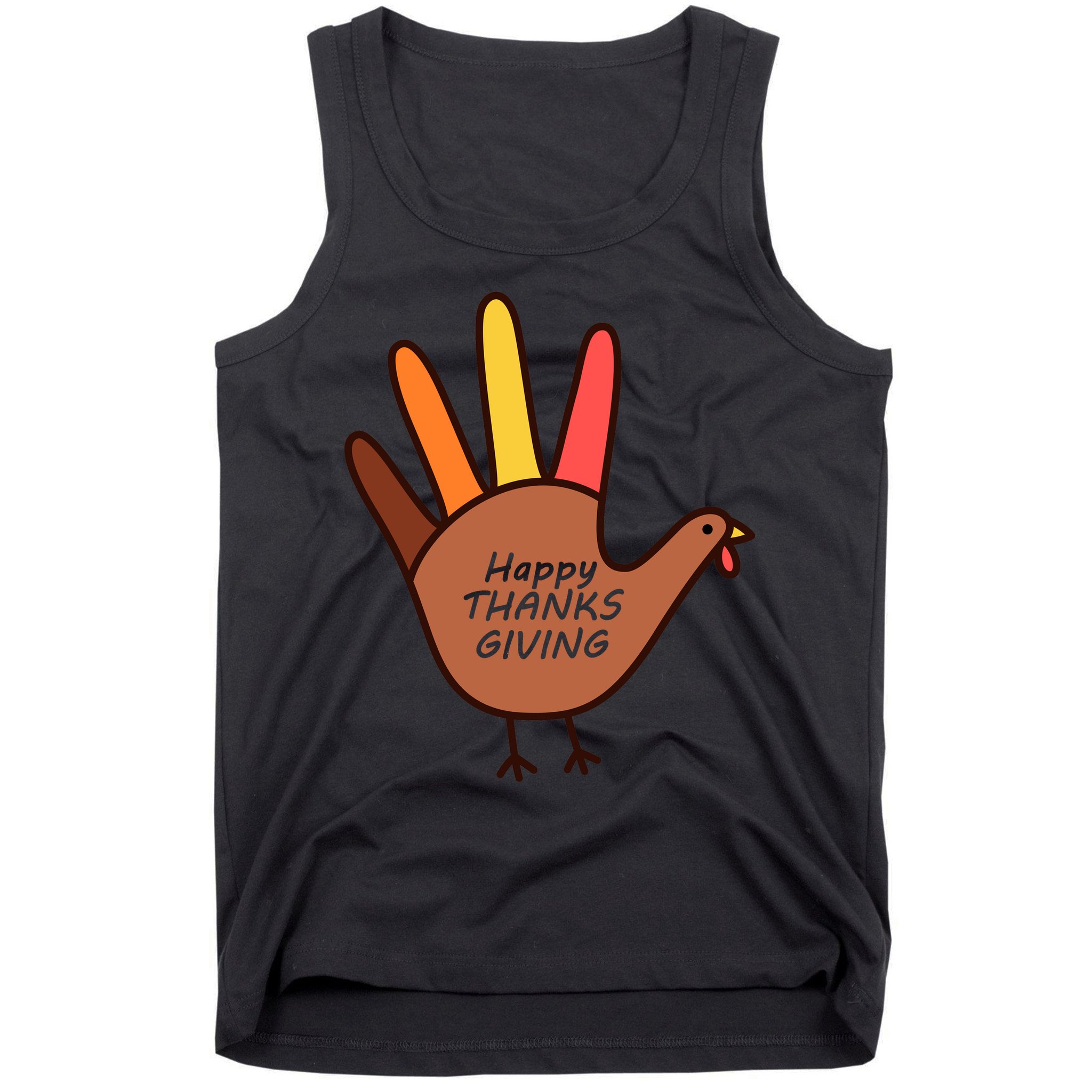 Happy Thanksgiving Hand Turkey Tank Top