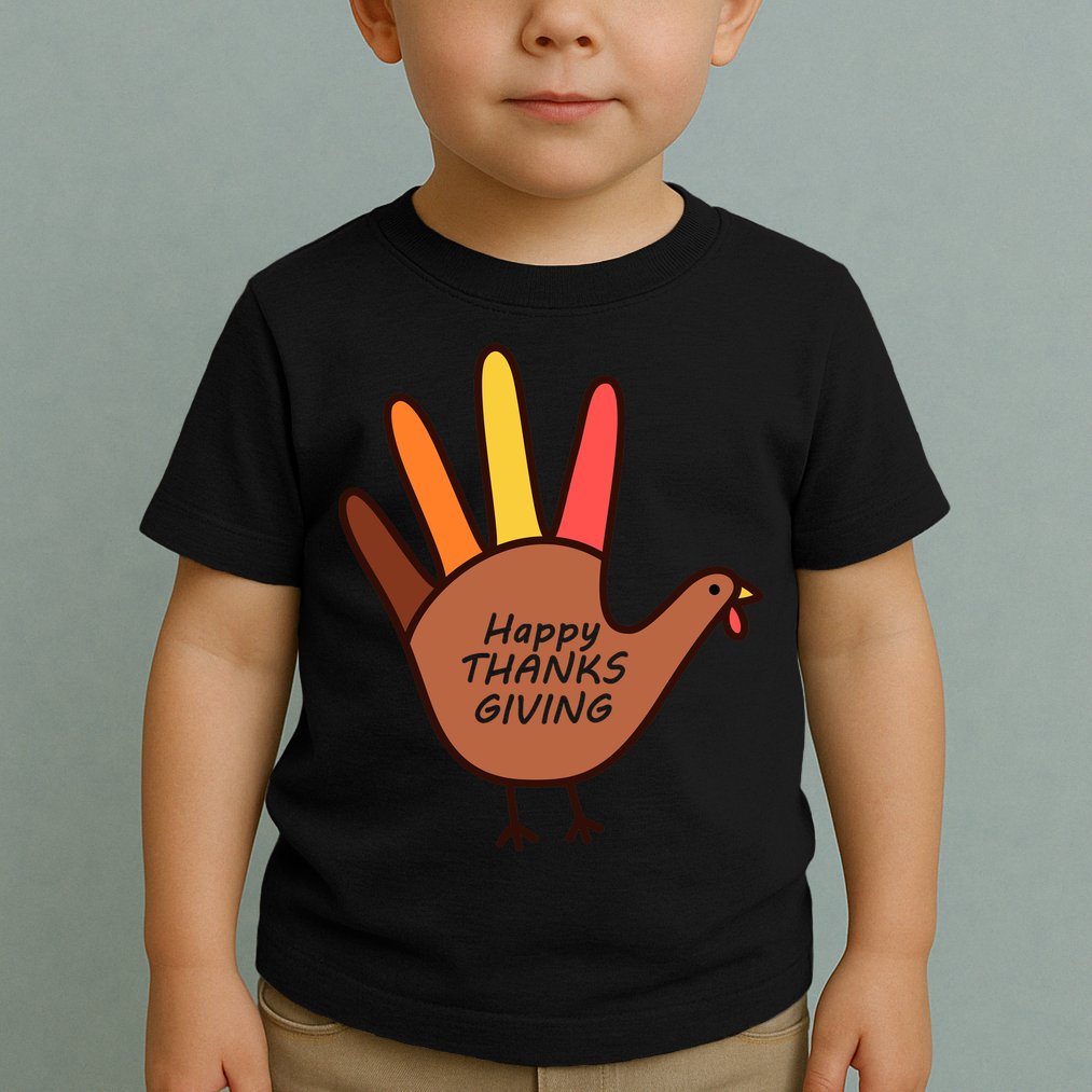 Happy Thanksgiving Hand Turkey Toddler T-Shirt