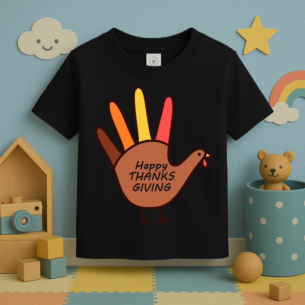 Happy Thanksgiving Hand Turkey Toddler T-Shirt