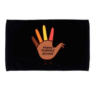 Happy Thanksgiving Hand Turkey Microfiber Hand Towel