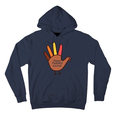 Happy Thanksgiving Hand Turkey Hoodie